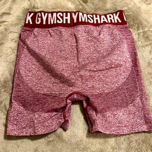 Gymshark, red high waisted shorts (M)